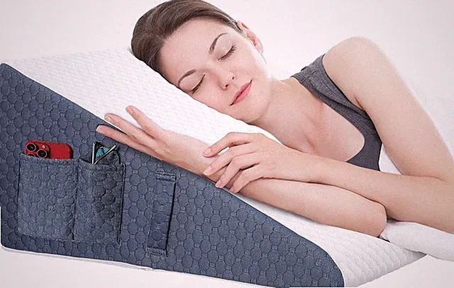 12Inch Wedge Pillow for Sleep, Updated Bed Wedge, Acid Reflux, Heartburn, GERD
