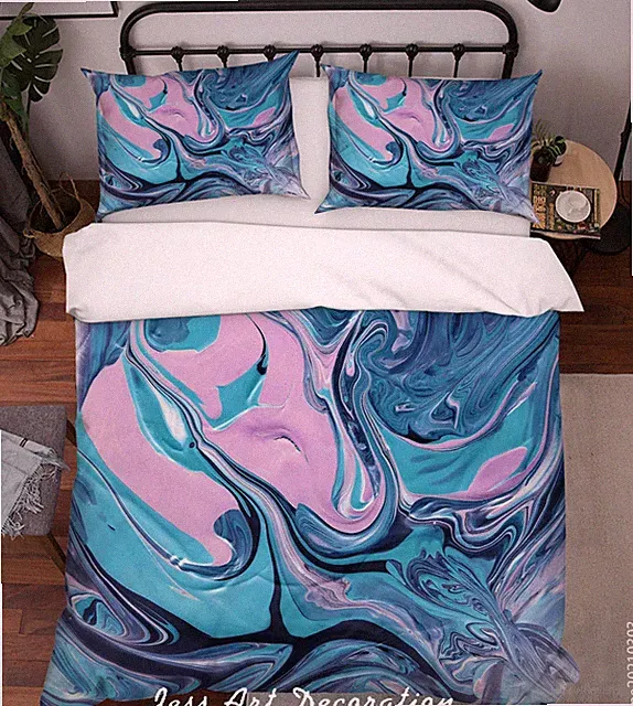 3D Acrylic Paint Texture Quilt Cover Set Bedding Sets Pillowcases Queen