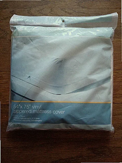 54" X 75"/Full Vinyl Zippered Mattress Cover, Factory Sealed!