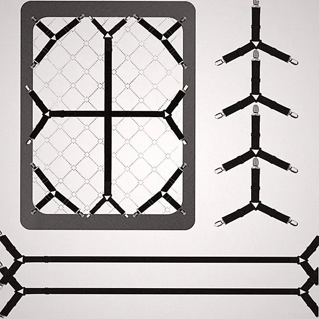 Bed Sheet Holder Straps - Sheet Straps Adjustable Bed Sheet Clips Fasteners Keep