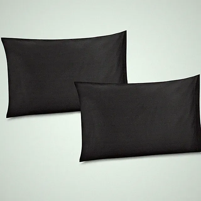 Cotton/Percale 210 Thread Count Set of 2 Soft Home Bedroom Pillowcases Blue