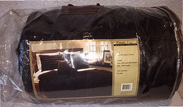 Ellery Homestyles Dark Brown Faux Fur King Size Ultra Soft Fluffy Duvet Cover