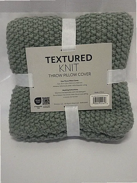 Ienjoy Textured Knit Throw Pillow Cover 20in x 20in