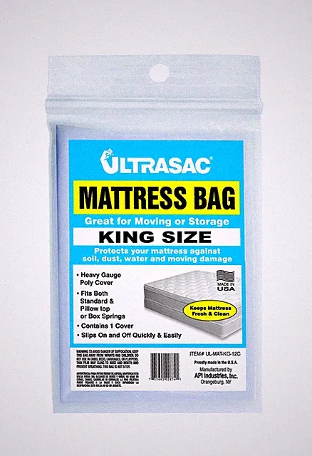 King Size Waterproof Mattress Cover, 2 Mil (eq), 88” x 96”, Clear, 1 Count