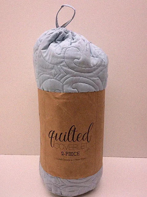 Merit 2-Piece Quilted Coverlet Twin & Twin XL Aqua