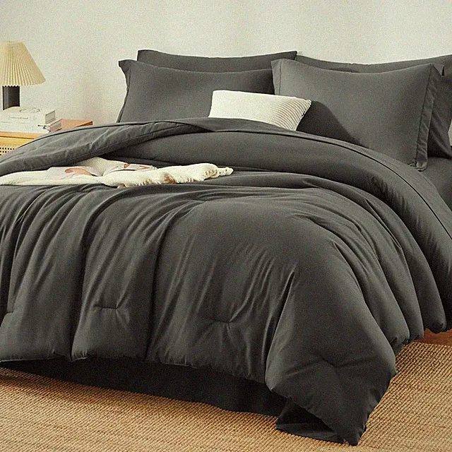 Queen Comforter Set - 7 Pieces Bed in a Bag Queen Size, Luxury Comforter Set wit