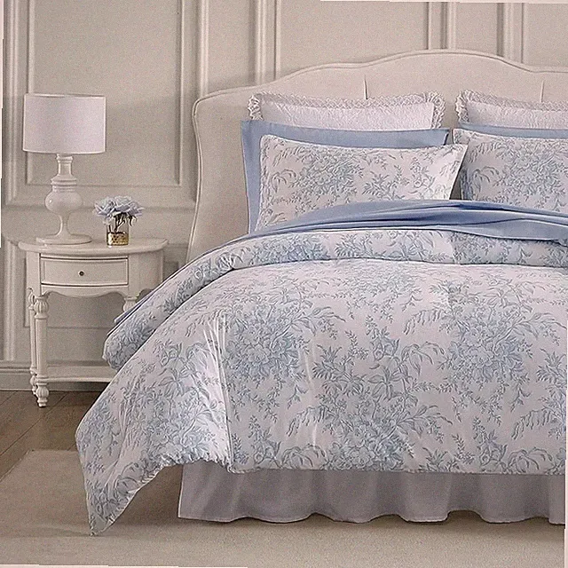 Queen Comforter Set, Soft & Reversible Cotton Floral Bedding with a Medium Wei