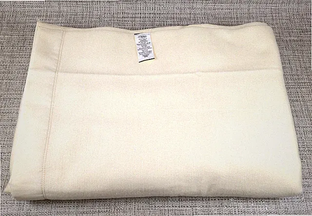 Vintage Chatham Acrylic Blanket Satin Trim Ivory TWIN 65"x90" NWOT