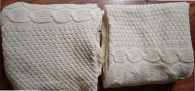 Vtg Cable Knit King Pillow Shams Ivory Dakota Home Knit